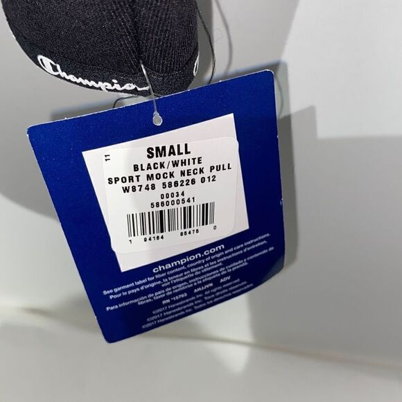 Champion Women's Sport Mock Neck Pullover White Black Sweater Sz S NWT - Picture 5 of 9